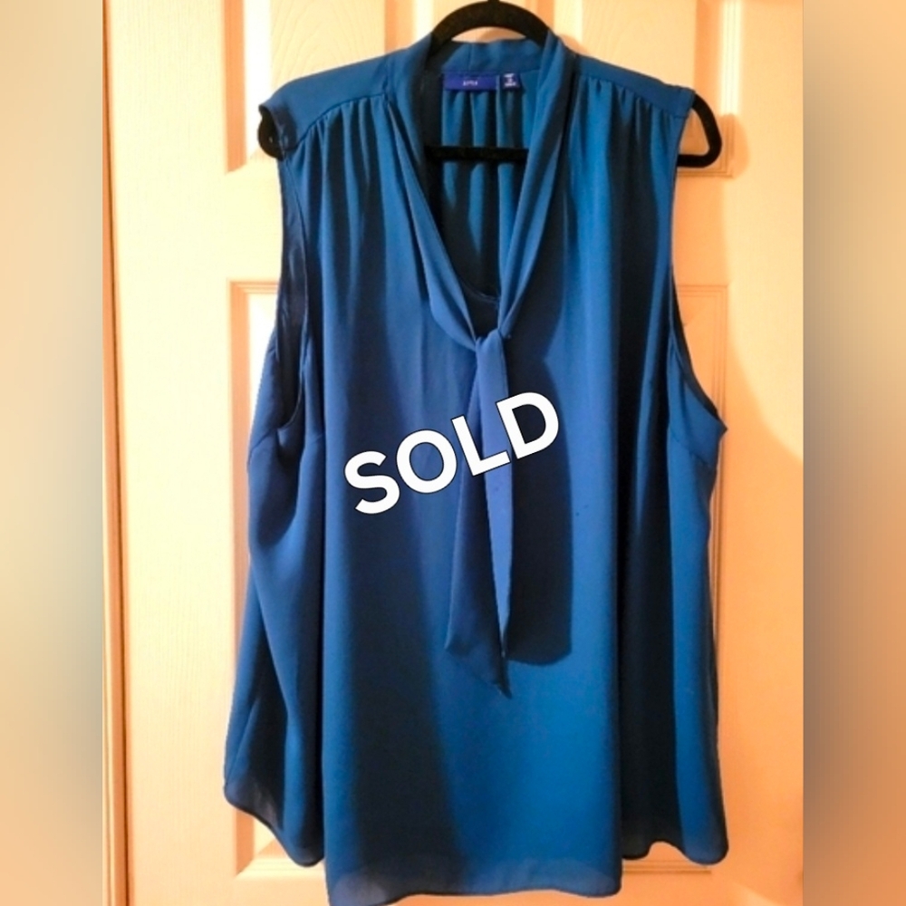 Teal Sleeveless Shell Sz 3X